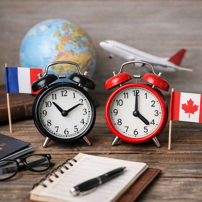 Décalage horaire France-Canada : heures, villes et astuces
