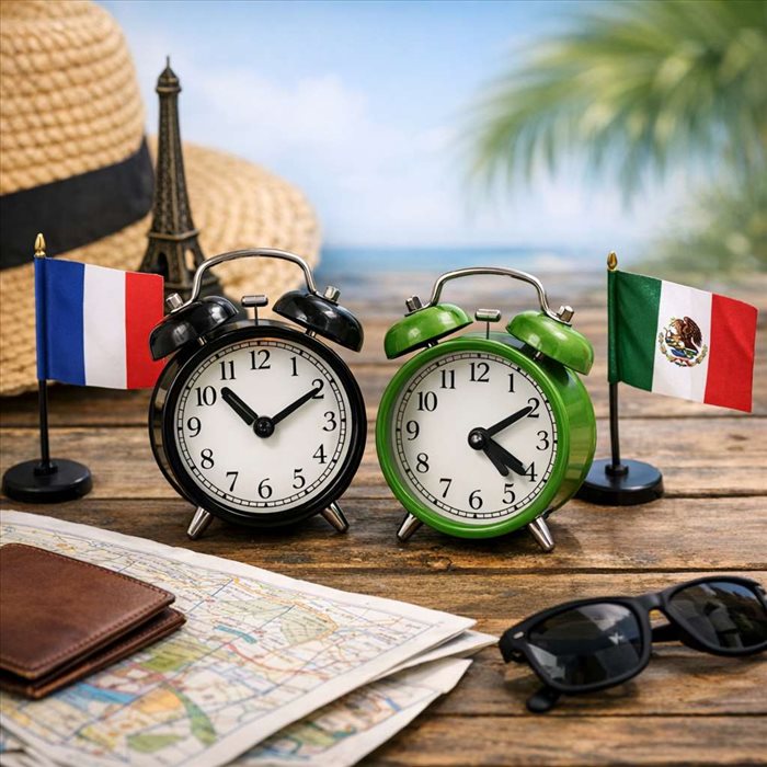 Décalage horaire France-Mexique : heures, villes et astuces