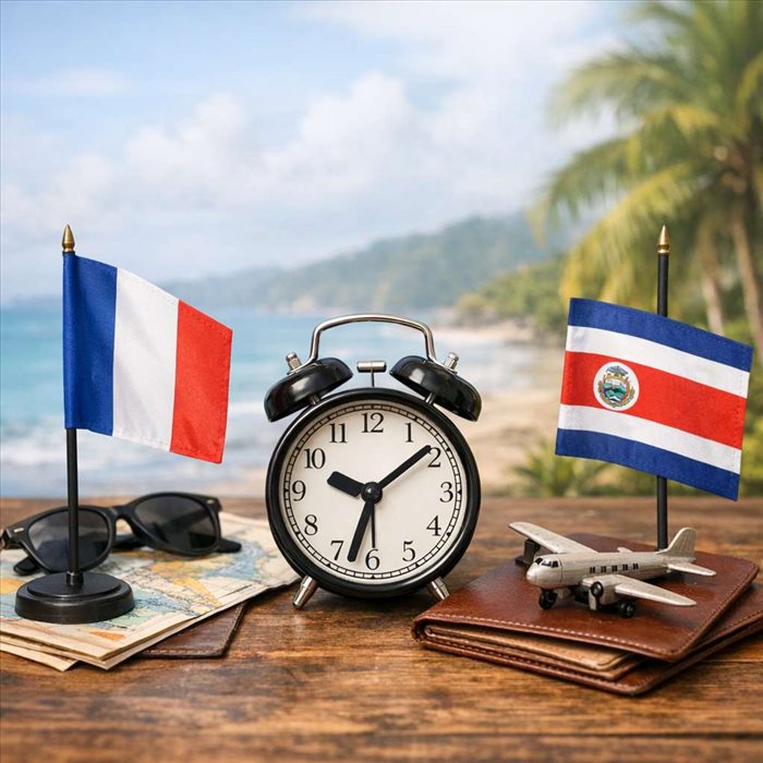Décalage horaire France-Costa Rica : heures, saisons et conseils