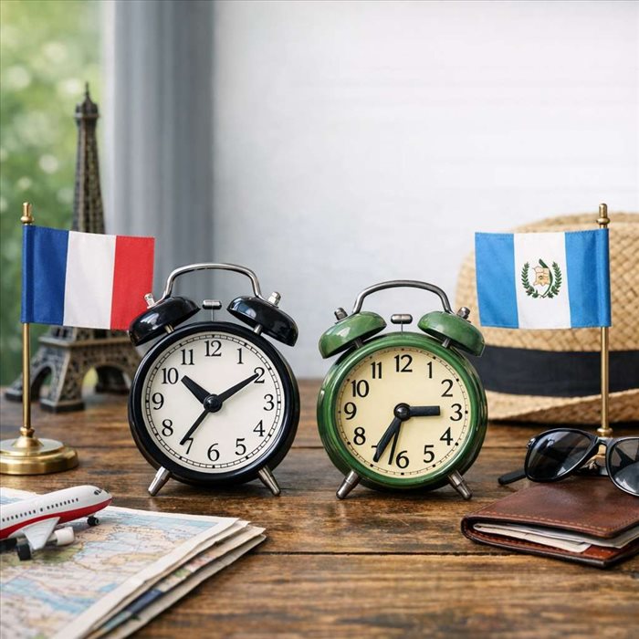 Décalage horaire France-Guatemala : heures, saisons et conseils